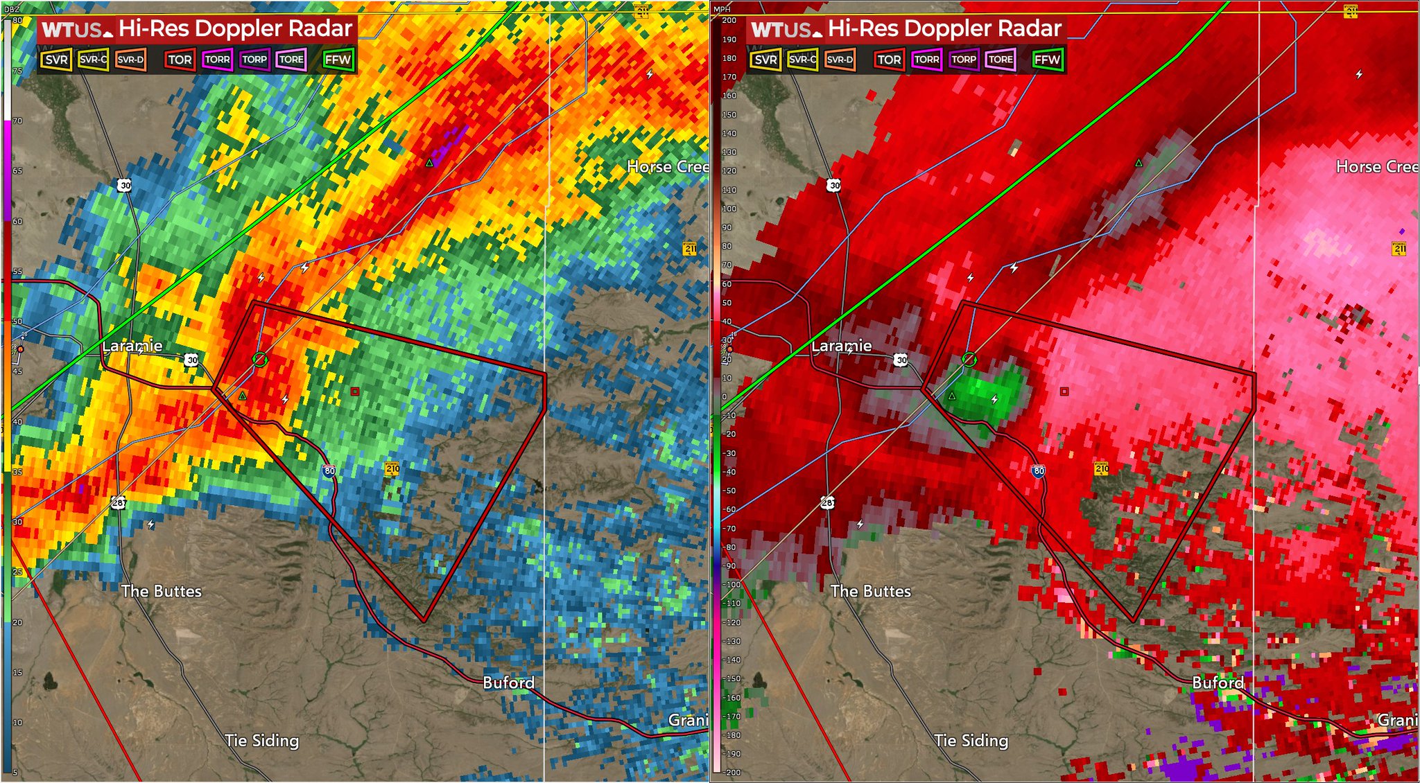 Weather Track US on Twitter "Tornado Warning east of Laramie, WY until