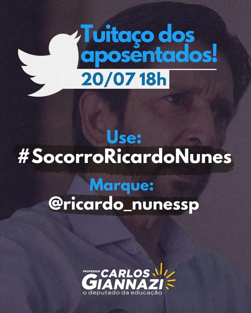 "Pref. Ricardo Nunes a cidade de São Paulo está ao lado dos seus aposentados para garantir que eles tenham seus direitos preservados. 
<a href="/ricardo_nunessp/">Ricardo Nunes</a>
<a href="/camarasaopaulo/">camarasaopaulo</a>
<a href="/FernandoHoliday/">Fernando Holiday</a>
@rodolfodesp 
<a href="/Gilson_Barreto_/">Gilson Barreto</a>
<a href="/veramagalhaes/">Vera Magalhaes</a>
#SocorroRicardoNunes"
Desenrola urgente PDL92