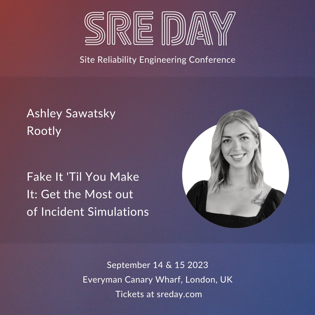 conf42com's tweet image. 🌟Join us for #SREDay and meet our Keynote Speaker, Ashley Sawatsky! 
🚀Don&apos;t miss her empowering session on &quot;Fake It &apos;Til You Make It: Get the Most out of #IncidentSimulations.&quot;

🌐sreday.com
🔗Register
checkout.eventcreate.com/sreday/select-…
😎Get 25% off -&amp;gt;CONF42

#SRECommunity
