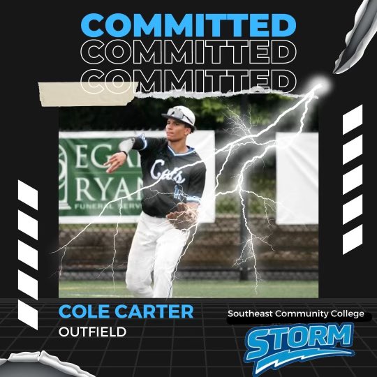 coleworld__1's tweet photo. After a long wait im blessed to say that I will be continuing my academic and athletic career at Southeast Community College. All glory to God! @SCCBASEBALLNE #committed https://t.co/yo9NGd3oUc
