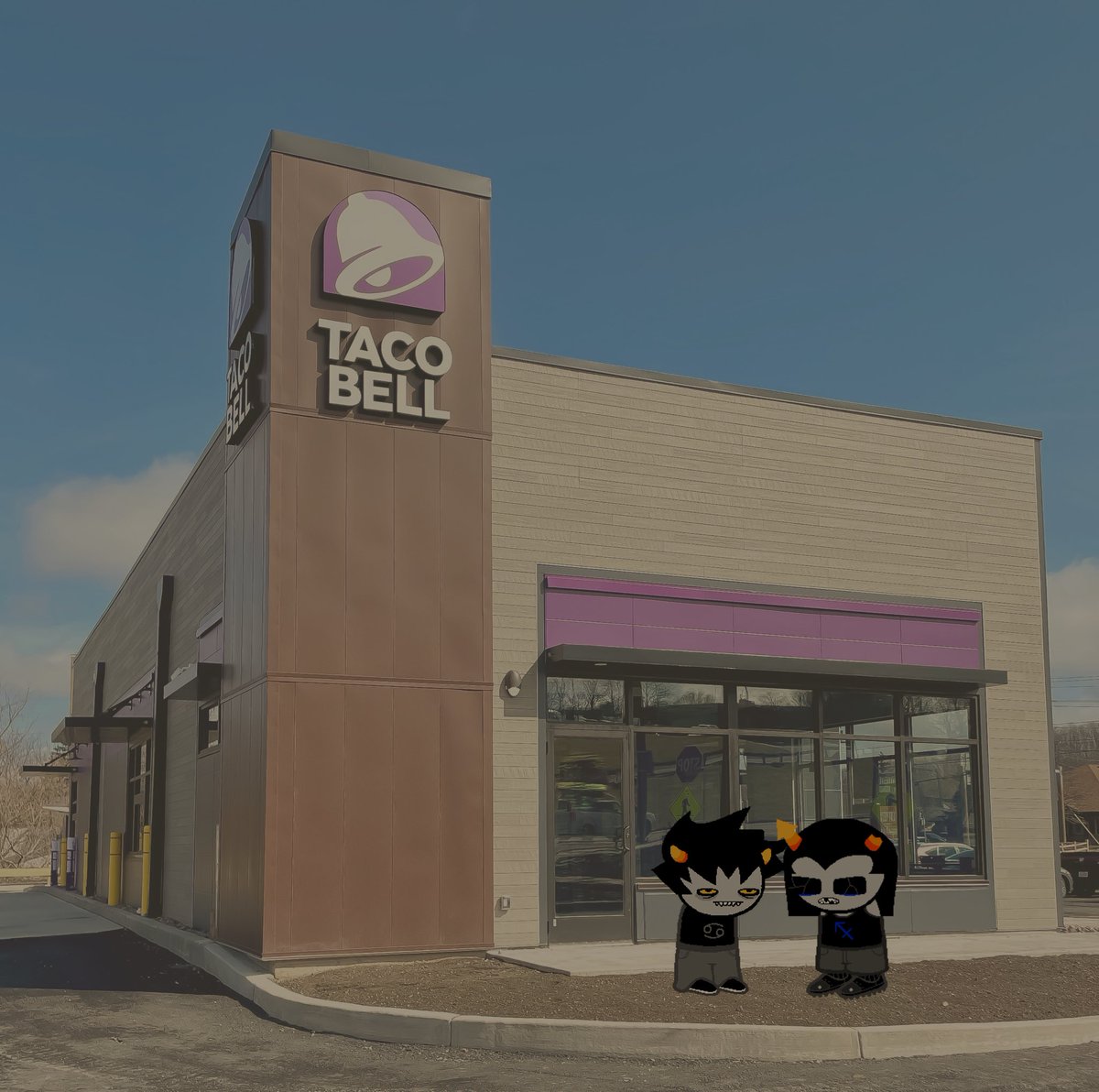 day 12 : taco bell date, lazy!!! #homestuck #equikat