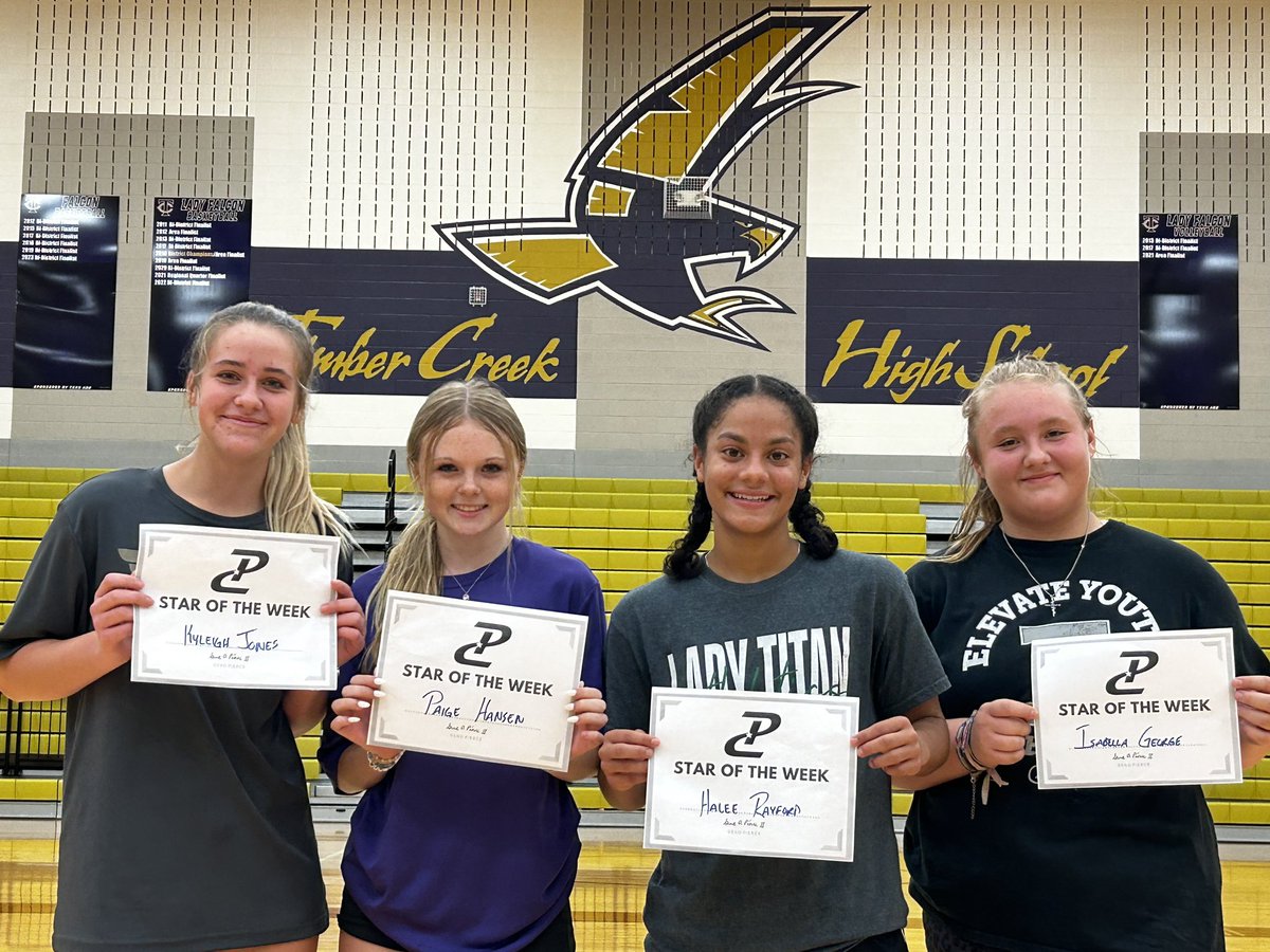 PCnowisthetime's tweet photo. Closing in on the finish @TimberCreek_HS but not a single Falcon is letting off the gas! 

S/O to our 🌟s of the Week:
HI: Dixie, Zyel, Colin, Anthony, Tristen
FHI: Kyleigh, Paige, Halee, Isabella
DEV/ADV: Josalyn, William, Maximus, Brayden https://t.co/OlBsmNl0eK