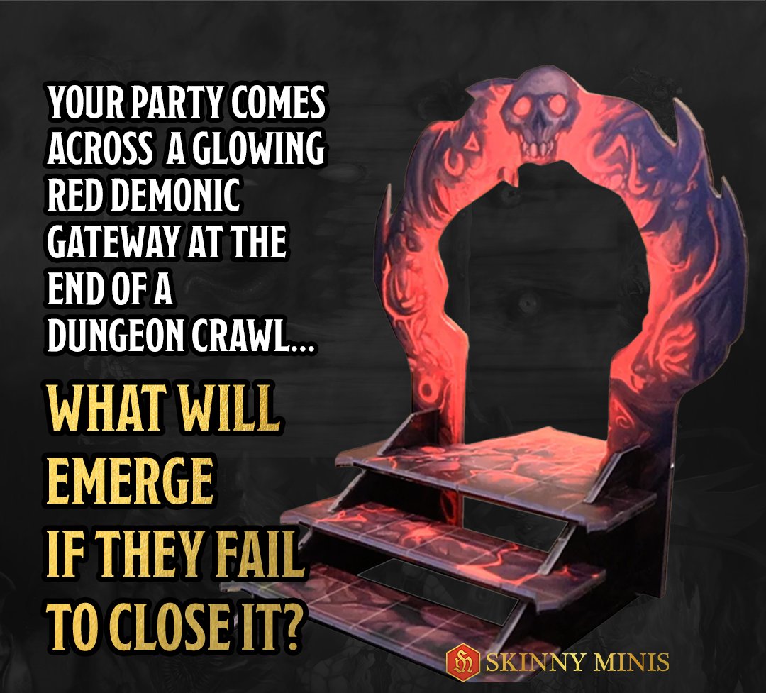 DungeonInABox's tweet photo. 🔥 What would your party do if they encountered this? 🔥
The XL Demonic Gateway sits at 6.5" tall and is FREE with all orders over $50 on https://t.co/UoVD6pzVXX
#TTRPG #dnd #rpg #tabletopgames #miniatures #skinnymini #dungeoninabox https://t.co/WH1GBtvQLL