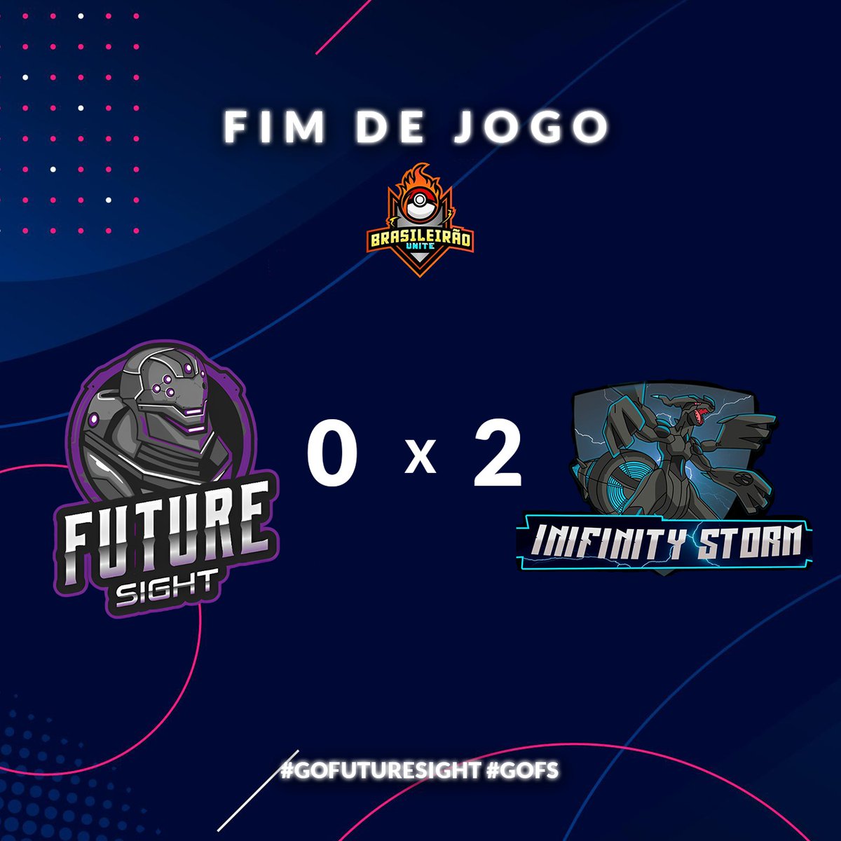 FutureSight_FS's tweet photo. [FIM DE JOGO]

Infelizmente os dois últimos jogos do @BrUniteOFC foram derrotas!

Jogos muito pegados e que, infelizmente, saímos com resultados ruins.

GG @LosMamaTores e @InfinityStormUN (que agora é @sqsesports5 )

#GoFS
#GoFutureSight
#PokemonUNITE https://t.co/8ZtWS8o3CW