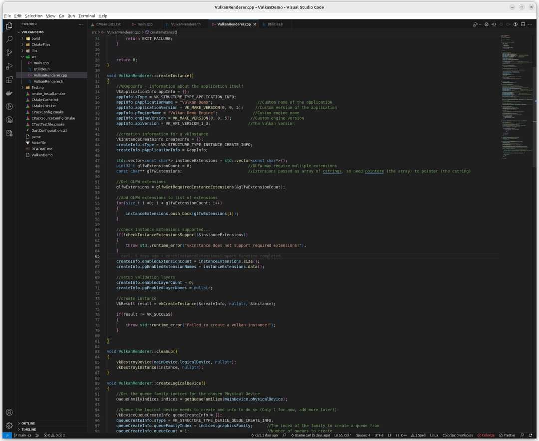 platfrmrcarl's tweet image. Taking a course learning how to work with the @VulkanAPI and I&apos;m not a graphics programmer by profession or hobby, but it&apos;s been the most challenging and most fun I&apos;ve had in programming in over a decade.
#vulkanAPI #vulkan
