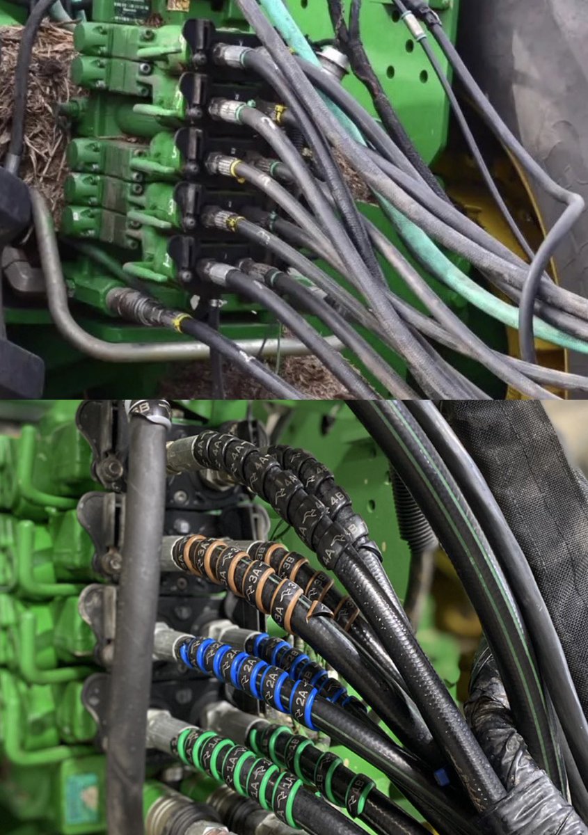 Here is a little before and after. We wouldn't want you to get caught without your hose wrapped, so shop our products at outbackwrap.com! #outbackwrap #makehookingupeasy #smallbusiness #hydraulics