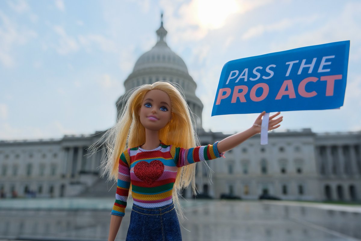 This Barbie wants Congress to pass the #PROAct to protect every worker’s right to organize.