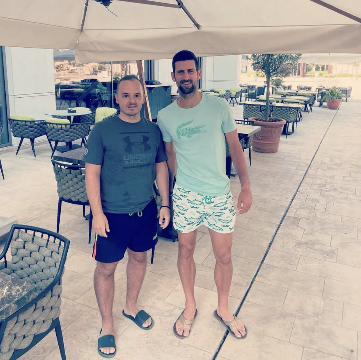 Novak in Montenegro yesterday <a href="/DjokerNole/">Novak Djokovic</a>  🇲🇪