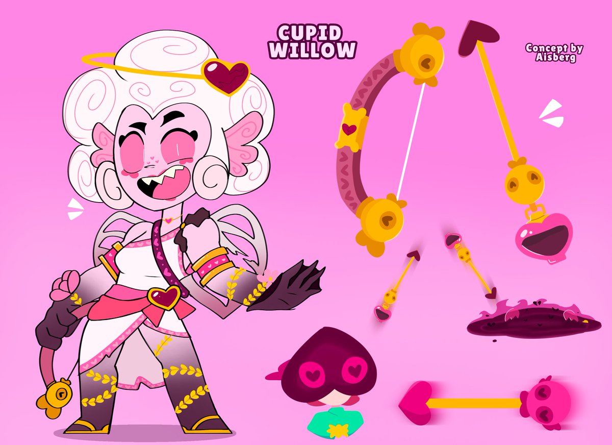 Aisberg_aa's tweet image. Skin Idea: Cupid Willow 💔

#BrawlStarsArt #BrawlStars #BrawlArt #brawlstarsfanart #brawlstarsconcept