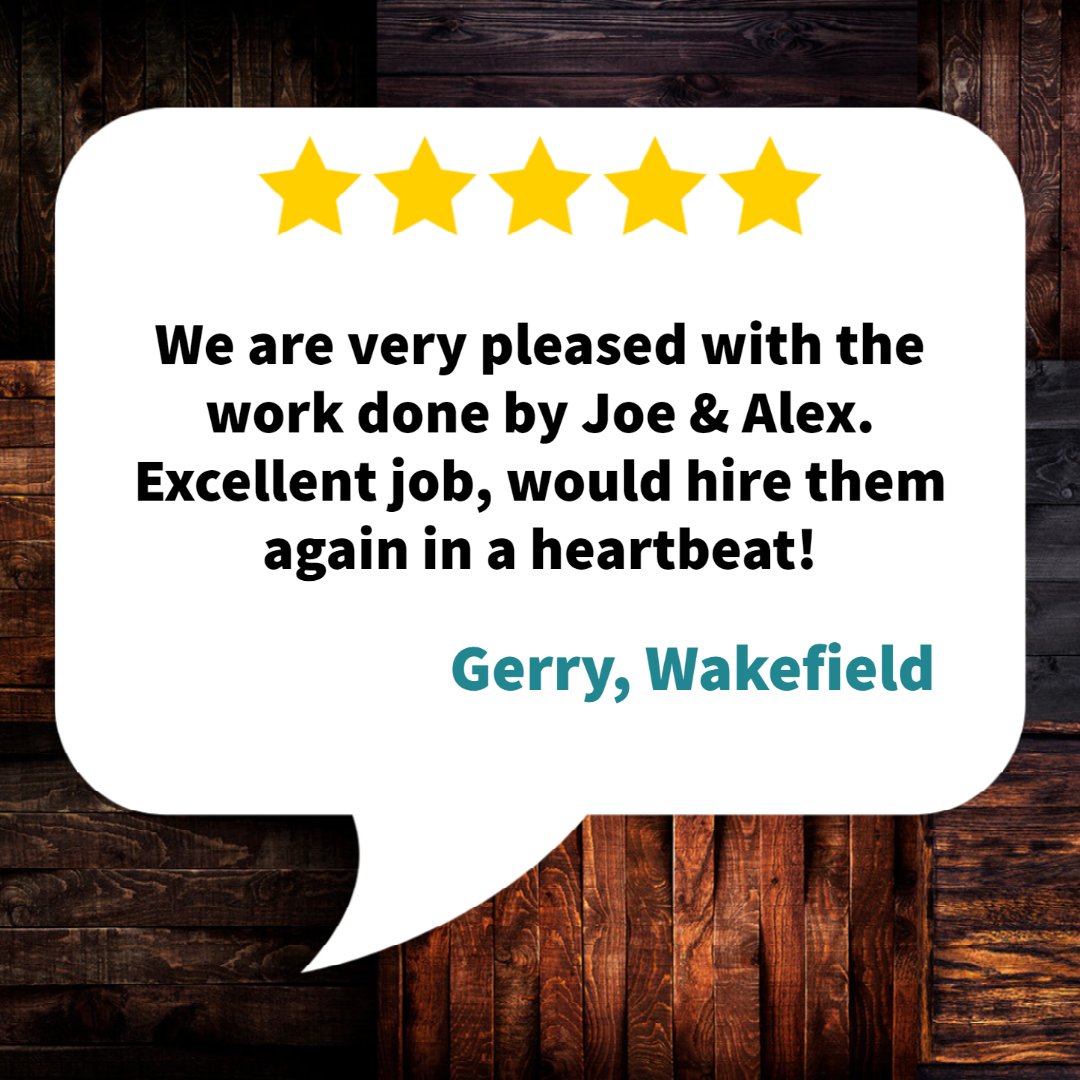 sfwconstruction's tweet image. Delighted to showcase this wonderful review from Gerry! 🌟 We're thrilled with the outstanding job Joel and Alex accomplished! 💪 They always leave our customers impressed! 👏🎉
#CustomerSatisfaction #ImpressiveWork #5StarReview #GoogleReview