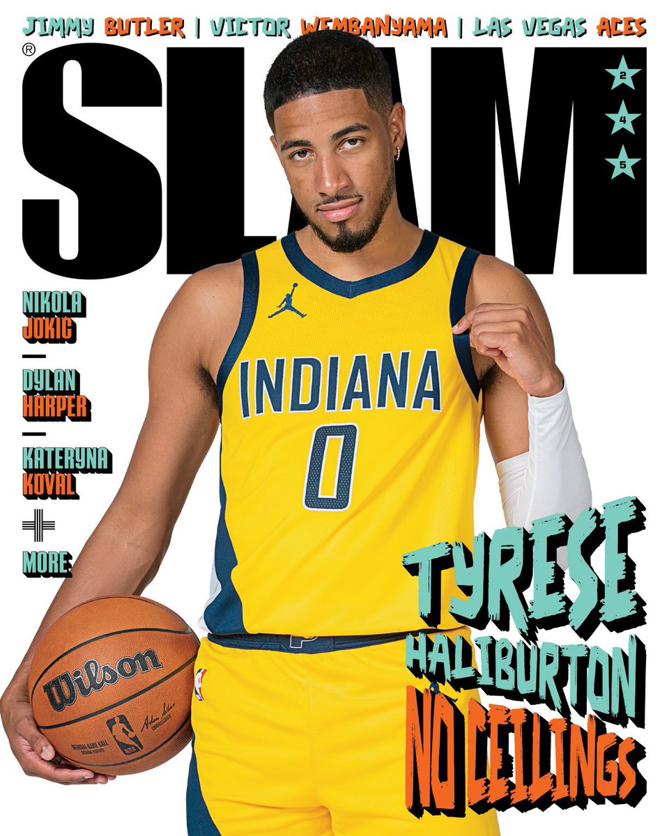Cover of @SLAMonline! Check out this article on @TyHaliburton22’s rise that includes a true & funny story of how we started working together: slamonline.com/the-magazine/t…