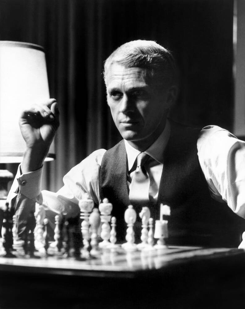 Mr. Steve McQueen of Beech Grove, Indiana.

#InternationalChessDay 
(The Thomas Crown Affair, 1968)