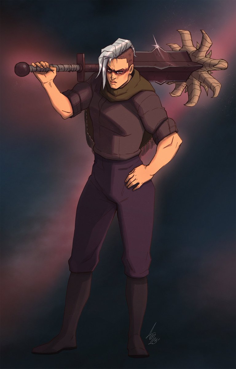 Crackedfishtank's tweet photo. DnD commission, updated character look :> https://t.co/tUx8c4WD54