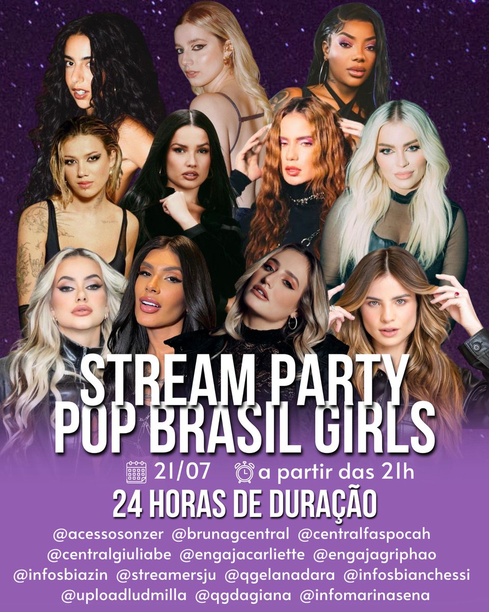 🎧 | Você está pronto para ouvir o melhor do pop brasileiro?

Amanhã teremos uma Stream Party especial com as cantoras mais talentosas e empoderadas do país!

#StreamPartyPopBrasilGirls