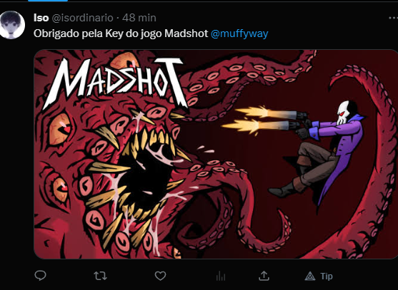 muffyway's tweet photo. Jogo com Selo de qualidade muffy no estilo roguelike com desafios a cada partida. todo conteudo foi criado em https://t.co/WJzkbKS3nO

thank you for this amazing experience with the #Madshot  game and also for giving me an extra key to give for my viewers @LURKITcom https://t.co/6DI2rJiDQ1