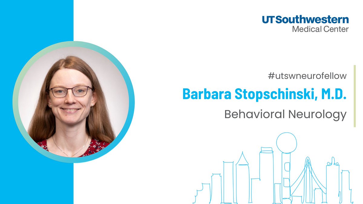 We’re delighted to welcome back Barbara Stopschinski, M.D. as a #behavioralneurology fellow. Dr. Stopschinski leading is her own lab and is an instructor as well! We’re glad to have you.
See the rest of our fellow team: bit.ly/3JYuxeA