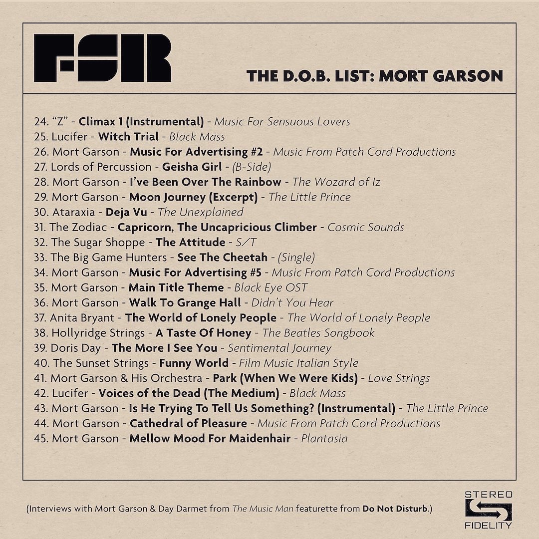haven’t been posting my radio shows on here, but this one is kinda special… 2hrs of mort garson for the man’s 99th birthday including some great hits and deep cuts. 💖 🪴 💫

mixcloud.com/fsrlive/the-do…