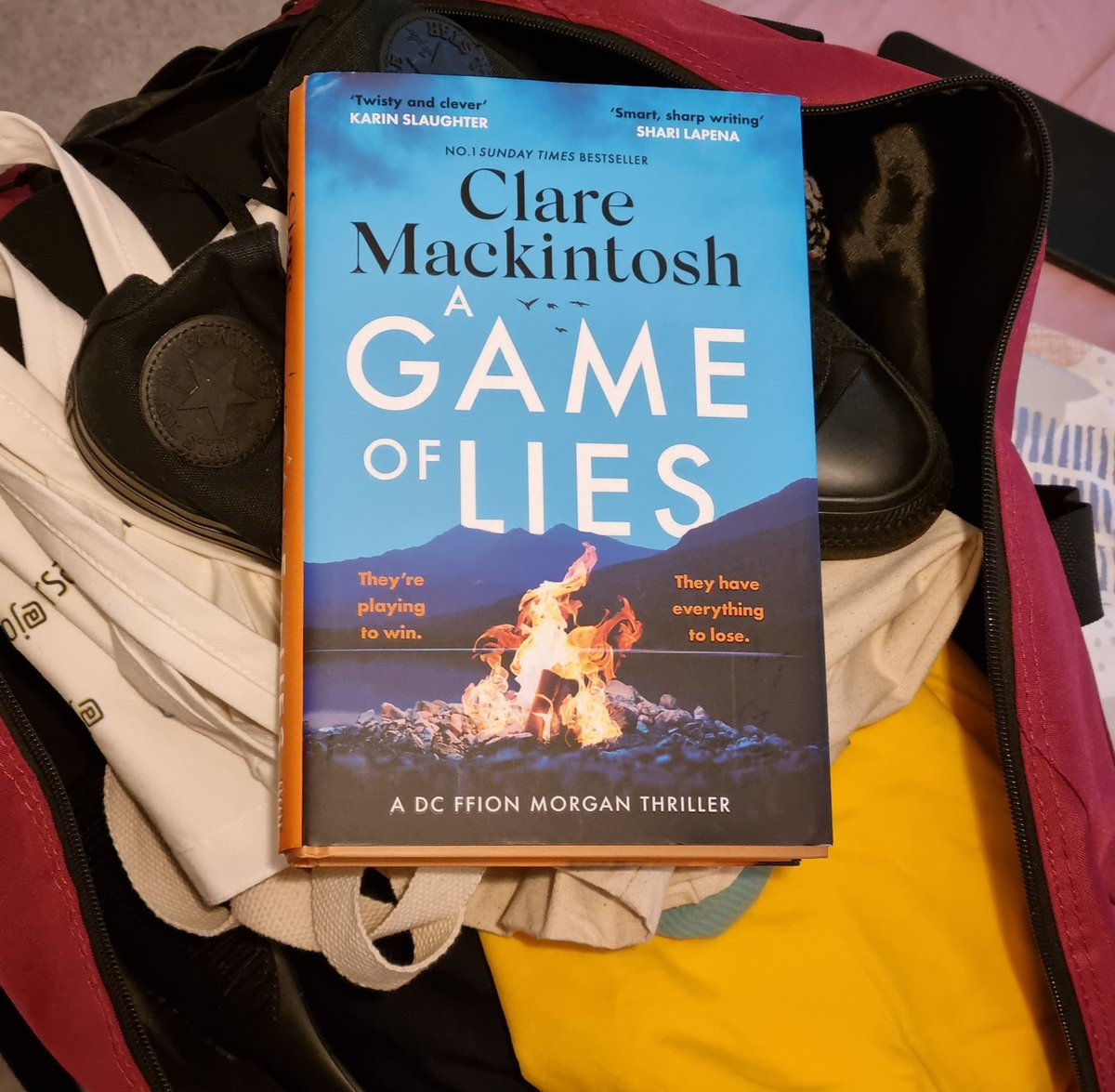 Packing essential for #TheakstonsCrime 
@claremackint0sh new book A Game of Lies.

Now, let the games begin @Bookish_Becky #agameoflies