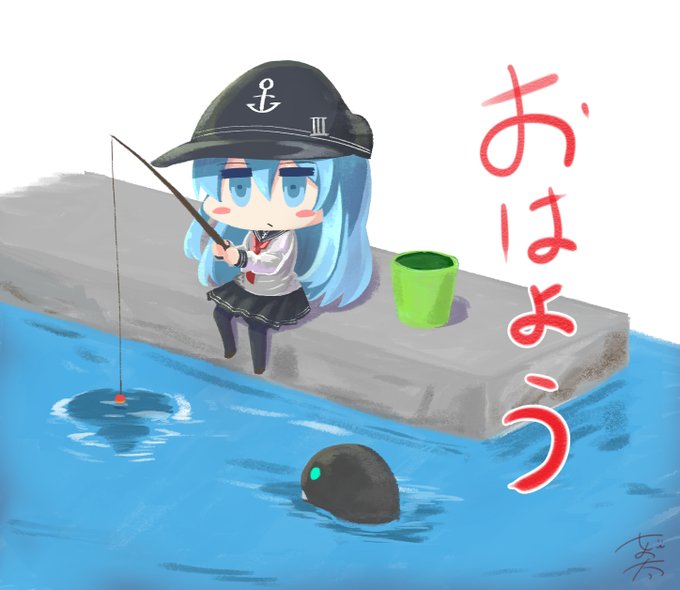 「fishing long hair」 illustration images(Latest)