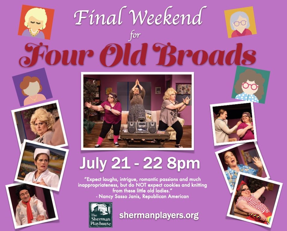Great seats available for our final weekend of FOUR OLD BROADS!

Looking forward to more laughs from audiences that have embraced these sassy seniors!
. 
Just two shows left: Friday and Saturday at 8pm

Don't miss out! Get your tickets at shermanplayers.org/buy-tickets