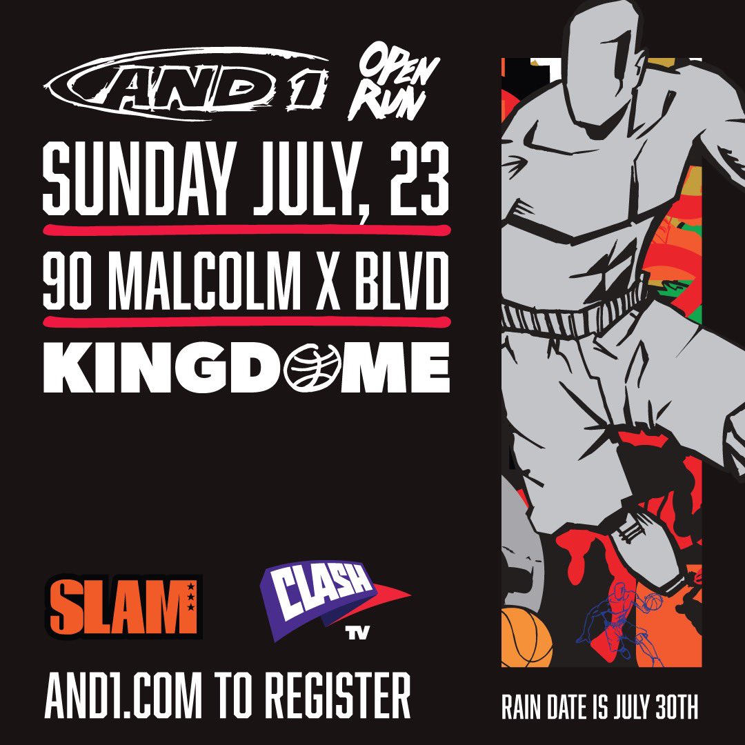 NickDePaula's tweet photo. Iconic streetball brand @AND1basketball is bringing its “Open Run” Tour back to New York this weekend. 👀

OG AND1 Mixtape hoopers Skip 2 My Lou, Shane “The Dribbling Machine" & Aaron “AO” Owens will serve as judges to help the brand find the next great streetball player of this generation.