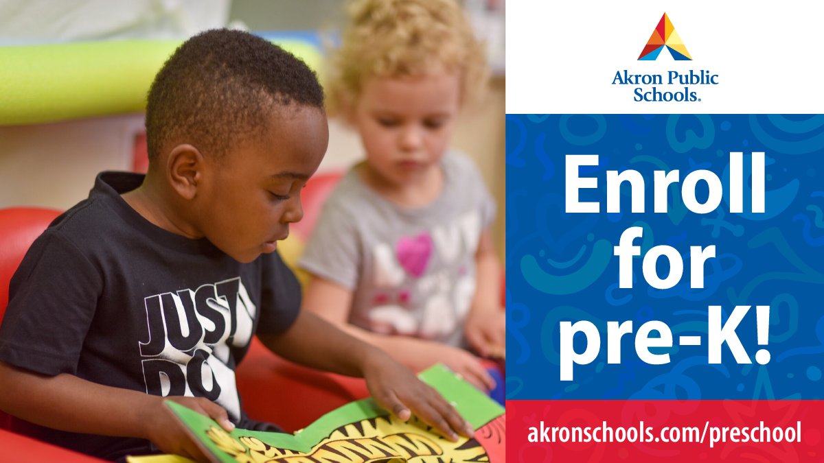 akronschools's tweet photo. Get your child ready for kindergarten. Now enrolling for APS pre-K. Learn more: https://t.co/XkWtSgiEeX https://t.co/raqPjDL1bK