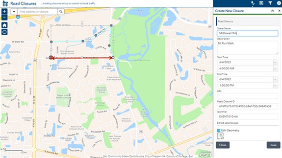 TheGeoWhisperer's tweet image. When you embed the Road Closures map in your public works website, community members have immediate access to current road-closure and detour information. ow.ly/vAFm104M7Jq #ArcGISSolutions