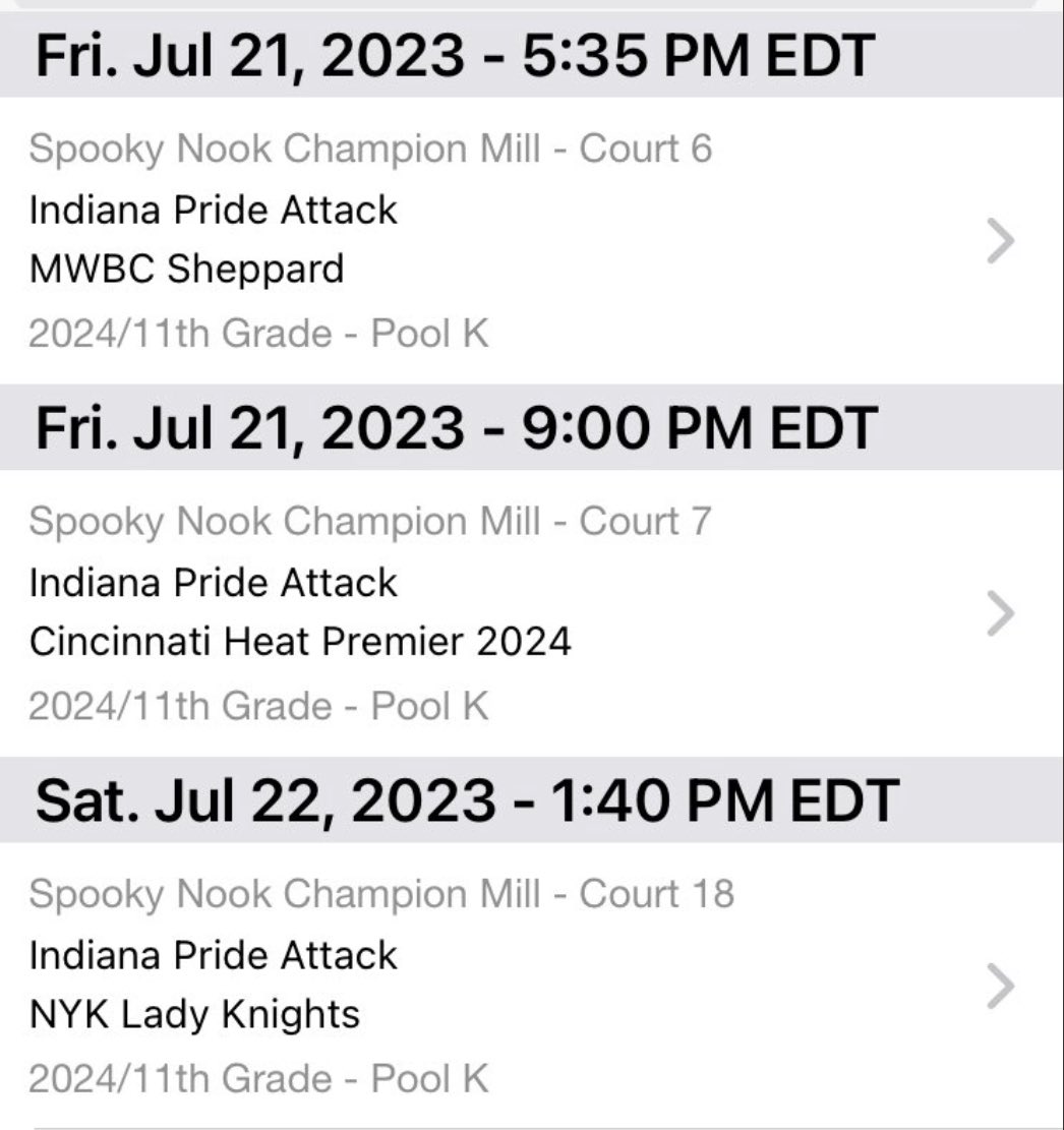 Looking forward to some of these girls last AAU tournament! Here is the Finale Schedule in Hamilton, Ohio! Let’s goooo!!😤😤