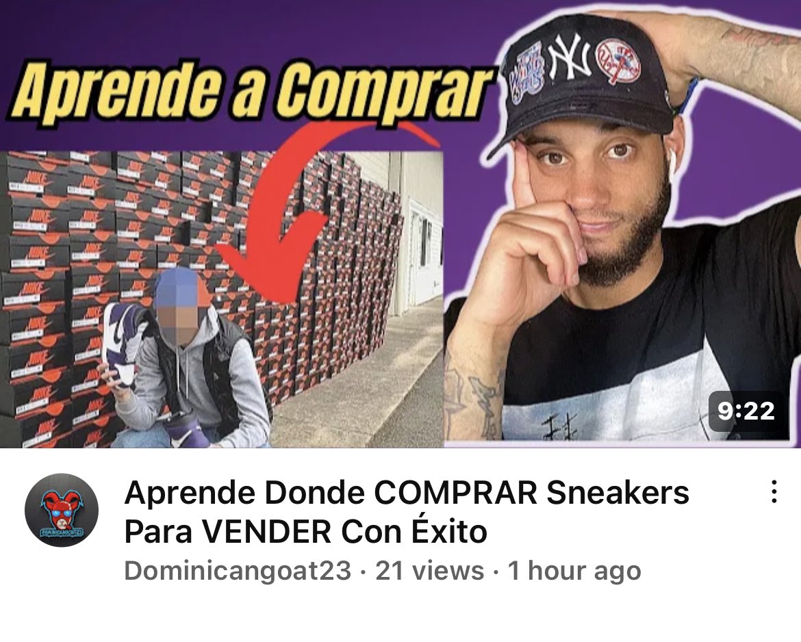 dominicangoat23's tweet photo. Aprende Donde COMPRAR Sneakers Para VENDER Con Éxito https://t.co/qLeEbiO1wM via @YouTube https://t.co/Qlk4LdorYj