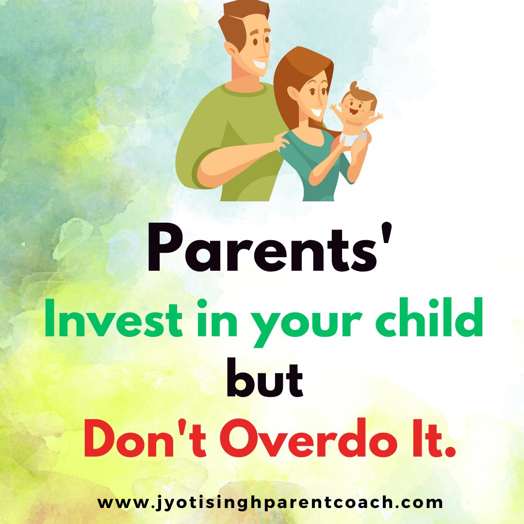 Of course, it is important to invest in your child's future. But it is also important to find a balance. You want to give your child the things they need to succeed, but you also want to teach them the value of hard work and independence. #jyotisinghparentcoach