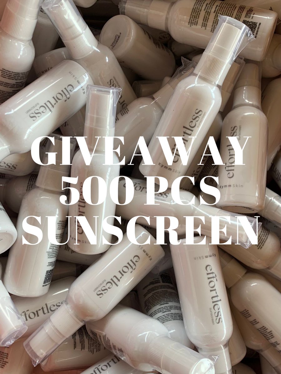 MEGA GIVEAWAY KYMM SKIN

!! 500 PCS EFFORTLESS SUNSCREEN !!

Xixixixiixixi kimmy kembali dengan sedekah skincare!

Mau jadi salah satu pemenang? Ini caranya!

- Follow twitter dan instagram <a href="/kymm_skin/">Kymm Skin</a>
- Retweet dan Like tweet ini
- Reply dengan GAMBAR MEME PERCAKAPAN (tau kannn?)