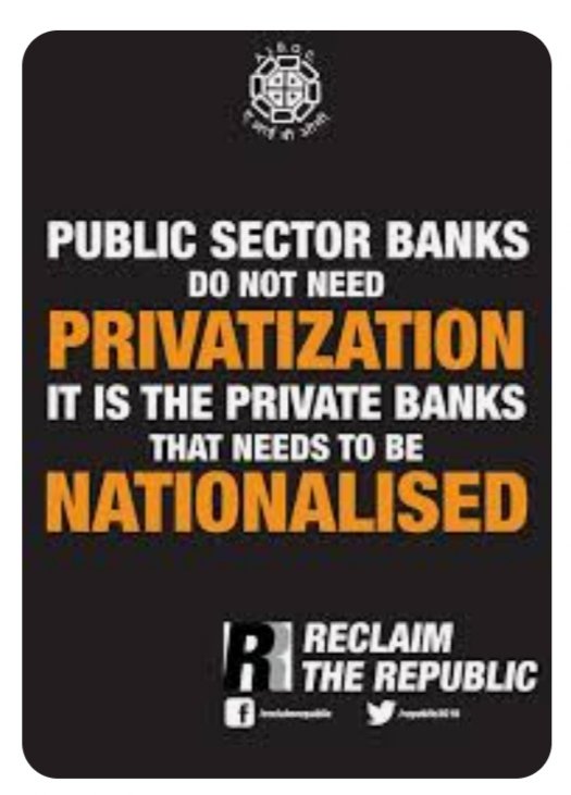 Suman Kumar (@sumanairs) on Twitter photo <a href="/SunilKu92687431/">Sunil Kumar</a> Privatisation is only going to make rich, more richer & poor, more poorer. Real motive behind Privatisation is only to please big industrial houses & make every so called employment of even Rs 10 to 150thousand at mercy of these few rich bosses.
#StopPrivatization
<a href="/aiboc_in/">All India Bank Officers' Confederation (AIBOC)</a> <a href="/SunilKu92687431/">Sunil Kumar</a> Privatisation is only going to make rich, more richer & poor, more poorer. Real motive behind Privatisation is only to please big industrial houses & make every so called employment of even Rs 10 to 150thousand at mercy of these few rich bosses.
#StopPrivatization
<a href="/aiboc_in/">All India Bank Officers' Confederation (AIBOC)</a>