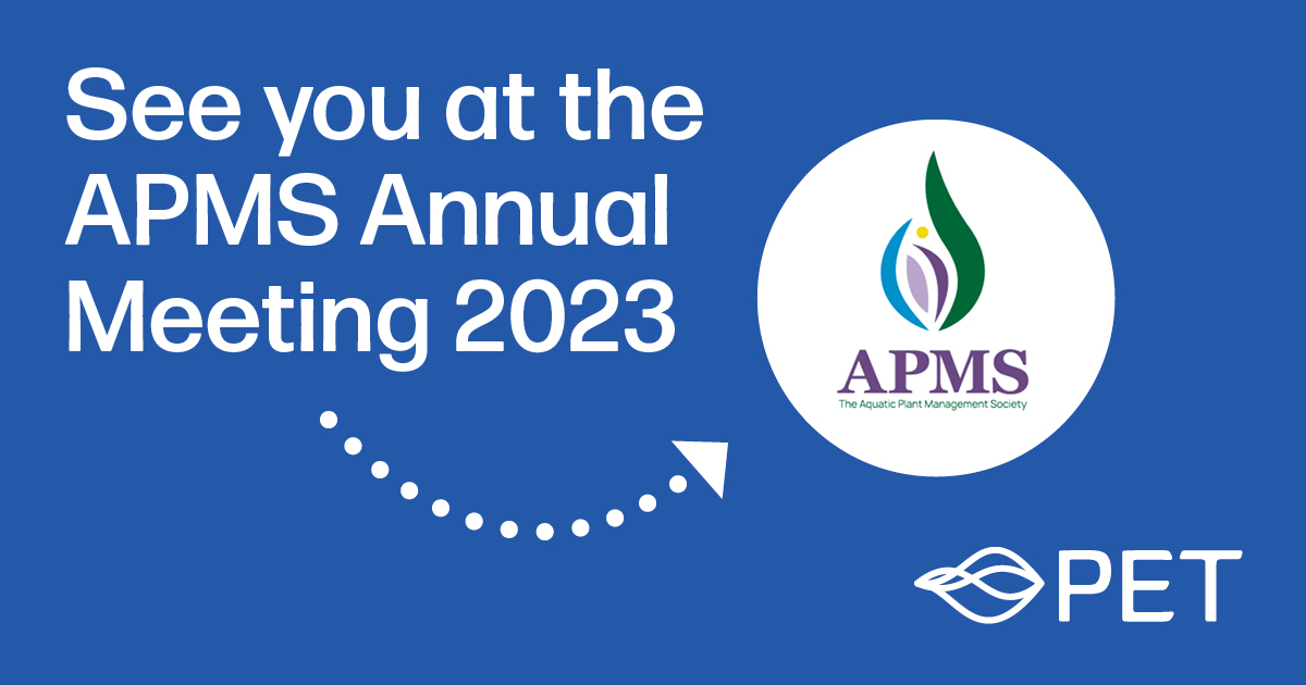 We're excited to be heading to Indianapolis #USA for the @APMSociety 
2023 Annual Meeting covering all aspects of #aquaticplantmanagement.  Say hello to the team and chat to them how PET solution's can meet your #watertreatment needs. #apms23
