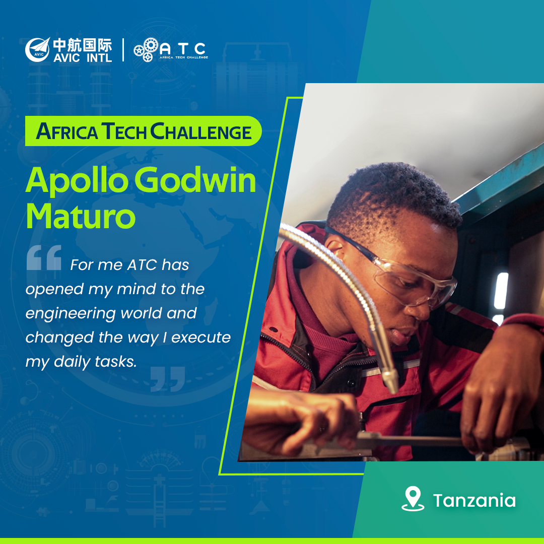 _AVICINTL's tweet photo. #OnlyYou #ATCtalks
Apollo Godwin Maturo from #Tanzania participated in the 6th Season of #ATC in 2019 and won the 3rd place in the CNC lathe competition. He believed that ATC has opened his mind to the engineering world. So, what does the engineering world look like to you? https://t.co/8fmqr6v7IM