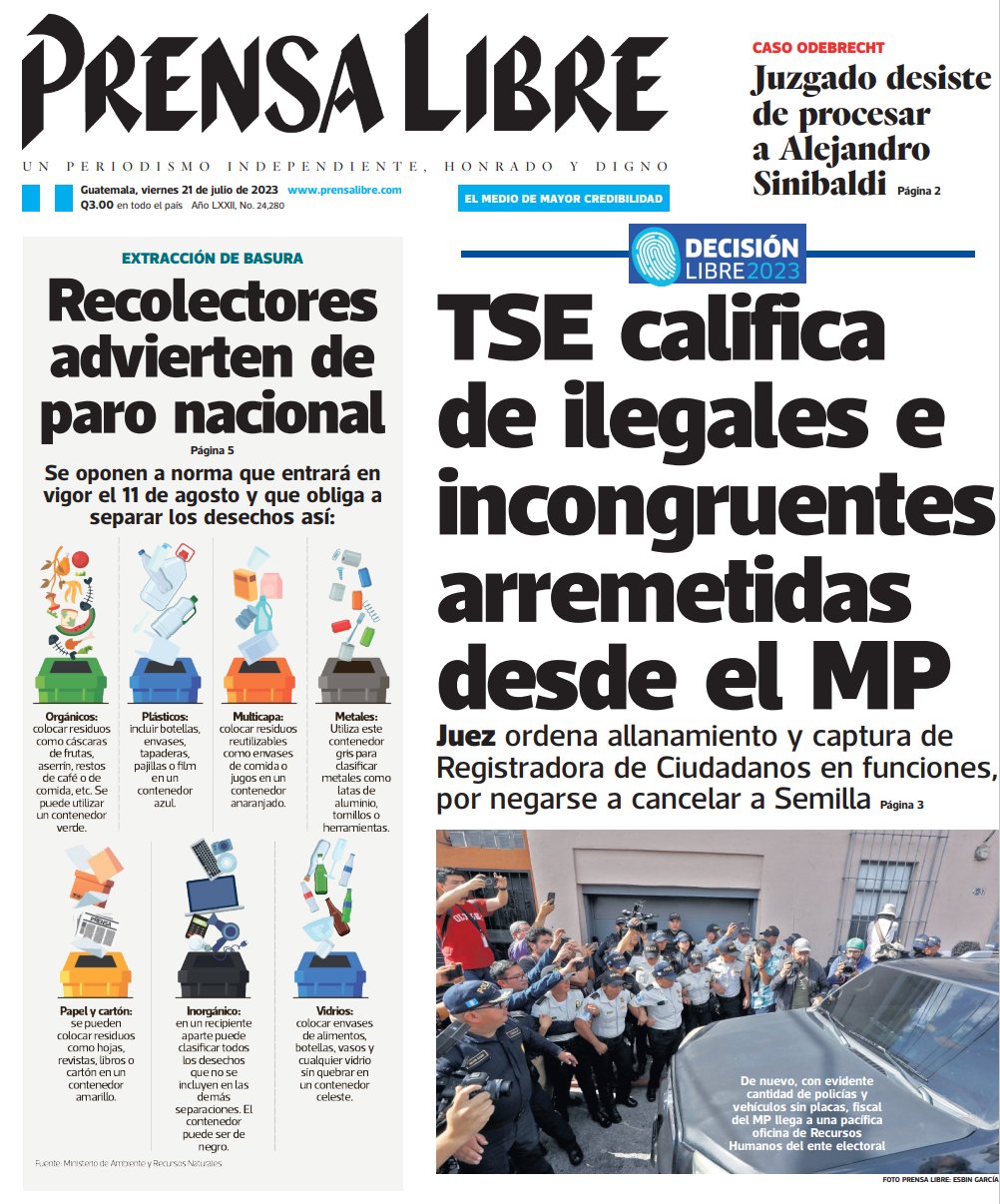 Prensa Libre On Twitter Portadapl Buenos Días Estas Son Algunas