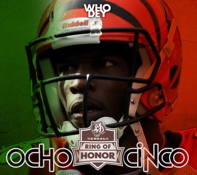 WHODEYNATIONLAT's tweet image. Un héroe de la franquicia con mucho amor a México.

Chad "Ochocinco" Johnson será condecorado este año con el "Anillo de Honor" de tus Bengals.

 #SomosBengals #SomosWhoDeyNation #WDNE