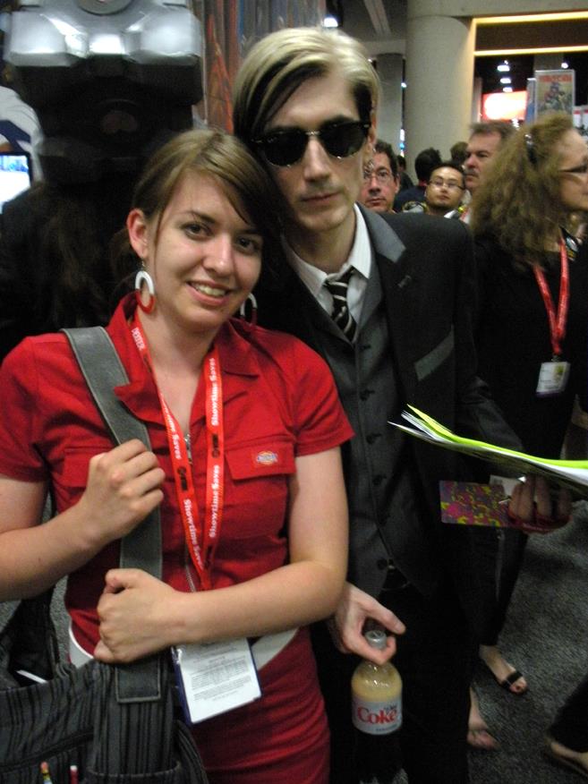 Breaking my self imposed Twitter exile to say: Venture Bros is ending tonight, and I’m so sad. The show started when I was still in high school, it's been with my my entire adult life. Here’s me nervously meeting Doc Hammer at comic con back in 2011 (I wore my speed suit)