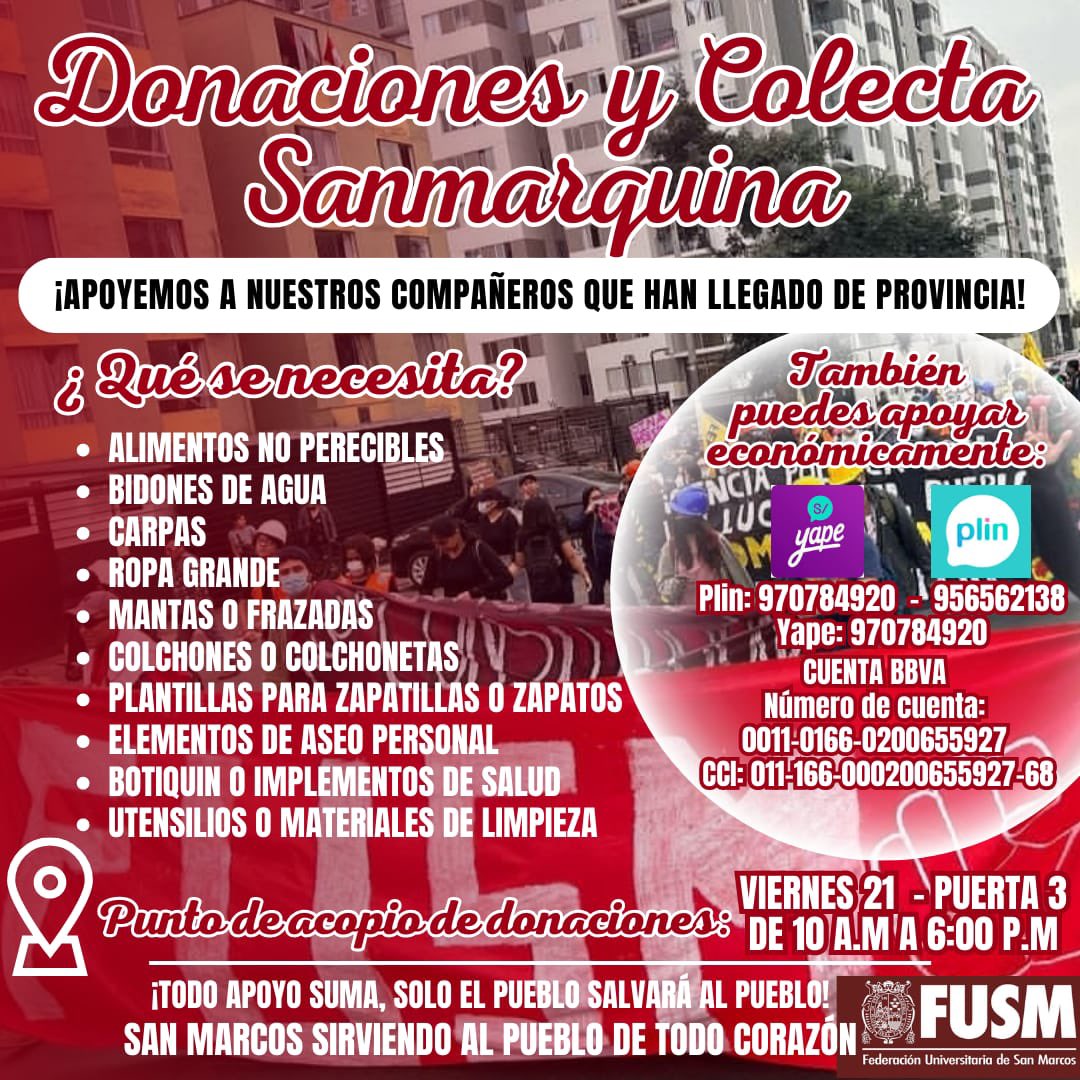 Federación Universitaria de San Marcos FUSM tweet media
