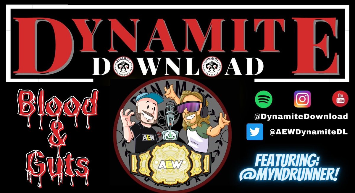 Tonight 9pm EST Dynamite Download is live with @Myndrunner 🧨🧨 Breaking down an amazing episode of #AEWDynamite #BloodAndGuts youtube.com/live/Ocmlwv8fn…