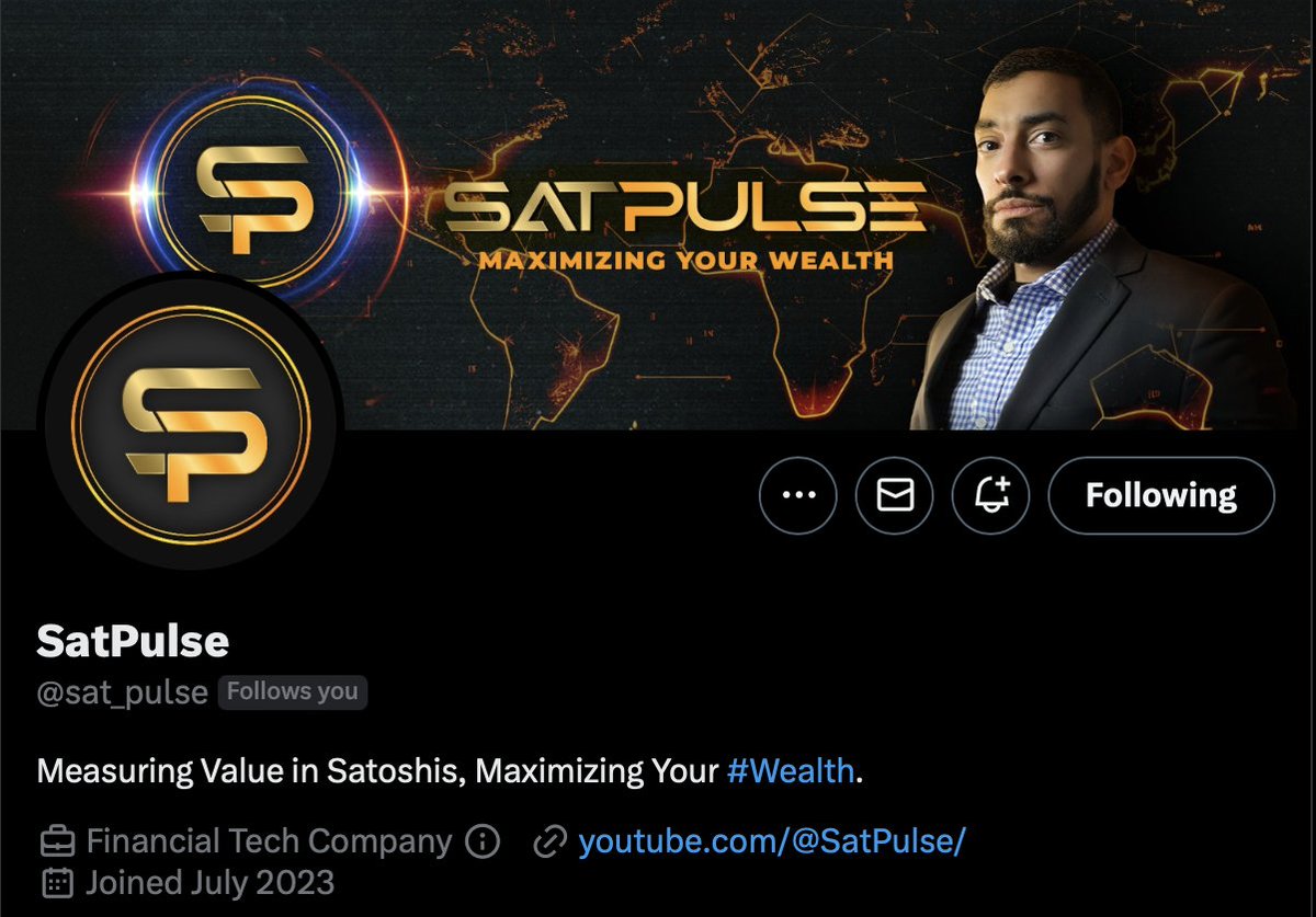 @FOLLOW "Patrick Hakim" <a href="/sat_pulse/">SatPulse</a> / <a href="/PatrickHakim21M/">Patrick Hakim</a> on Twitter and on @Youtube youtube.com/@SatPulse ...Thank you ! #Bitcoin #BitcoinETF #Sat_Pulse