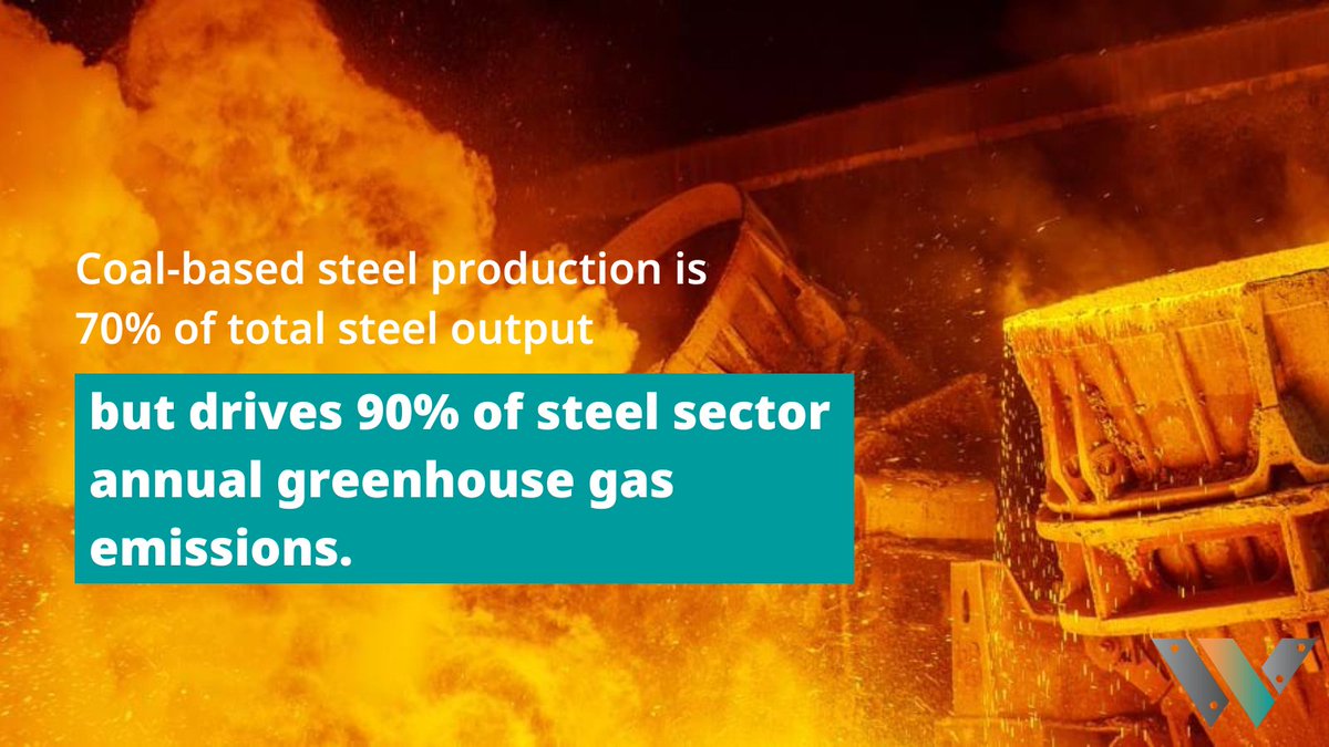 SteelWatch2030's tweet image. Did you know? Coal-based steel production accounts for 70% of total output, yet it drives a staggering 90% of annual greenhouse gas emissions in the steel sector. The time to sunset coal in steel production is NOW. #GreenSteel #BeyondCoal