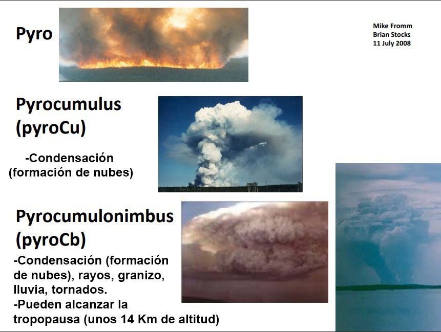 WildlandFirefig's tweet image. Para que entendáis la diferencia entre un pirocúmulo #PyroCu y un pirocumulonimbo #PyroCb, he traducido esta infografía de la NASA.