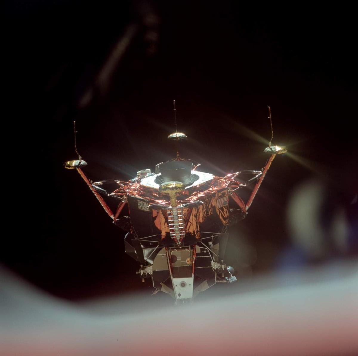 airandspace's tweet photo. "The Eagle has wings."  ➡️  "The Eagle has landed."

54 years ago this afternoon, #Apollo11 astronauts Neil Armstrong and Buzz Aldrin separated lunar module Eagle from command module Columbia and landed on the surface of the Moon. https://t.co/0vHmT5y62I