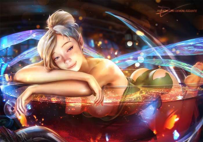 NeverlandFairyy's tweet image. She’s cooling off in the (readers) drink