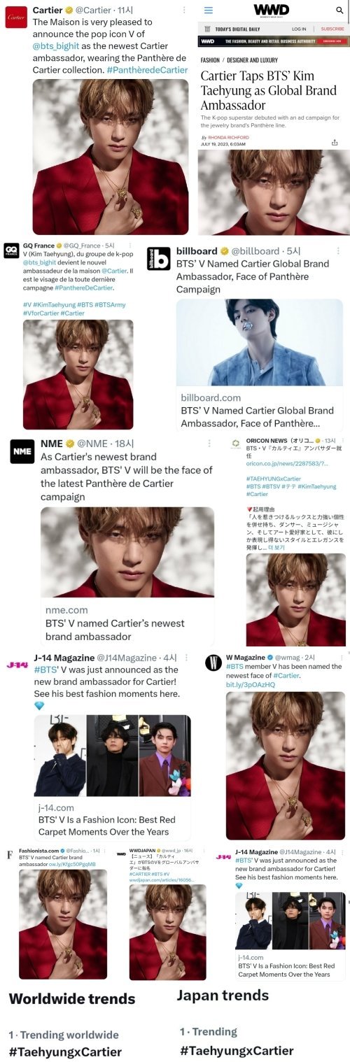 Cartier taps BTS' Kim Taehyung as global brand ambassador