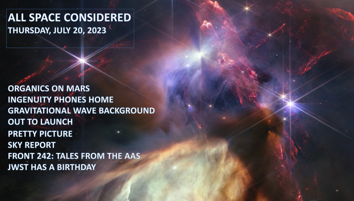 All Space Considered is tonight! Join us online OR in-person in the Leonard Nimoy Event Horizon Theater at 7:00 p.m., PDT. We hope you’ll join us! youtube.com/live/XtQb4TG9z…