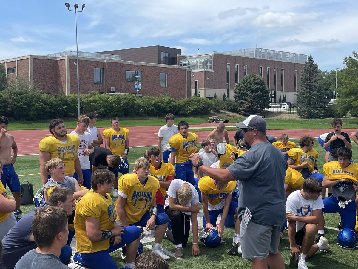 NPHSBulldogsFB's tweet photo. A great experience at @CUNEFootball team camp today. The Dawgs got better at all three levels and ended up back to back champs of the King of the Hill! https://t.co/BzOXKZMQqI