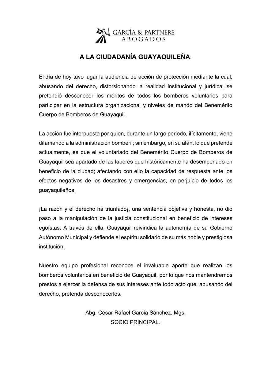 BomberosGYE's tweet photo. 🚨Comunicado🚨 https://t.co/MYXLgIuylI