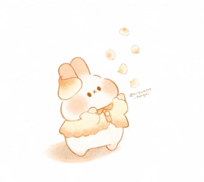 焼きメレンゲ (〇・×・〇)  #ぷみうさぎ #すぴょんず #イラスト