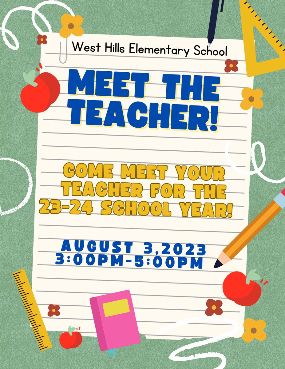 We can’t wait for Meet the Teacher night! 💙💛🐺